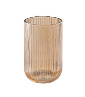 VASO MARRÓN CRISTAL DECORACIÓN 8 X 8 X 12,70 CM