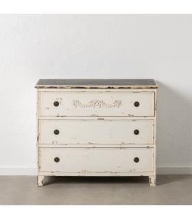 CÓMODA BLANCO ROZADO MADERA 105 X 50 X 87,50 CM