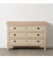 CÓMODA NATURAL-CREMA MADERA 119,50 X 44,50 X 84 CM