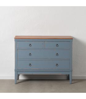 CÓMODA AZUL MADERA 115 X 45 X 90 CM