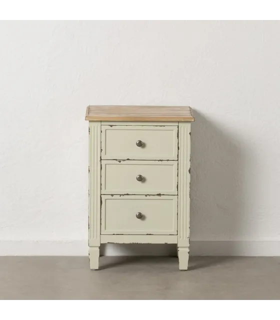 MESITA BEIGE MADERA 45 X 35 X 65 CM