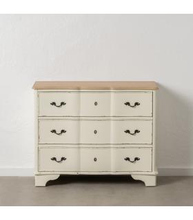 CÓMODA NATURAL-CREMA MADERA 100 X 45 X 80 CM