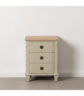 MESITA CREMA MADERA 48 X 36 X 61 CM