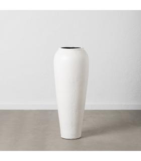 JARRÓN BLANCO FIBRA DE CEMENTO 38 X 38 X 100 CM