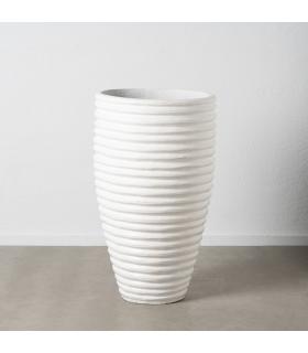 JARRÓN BLANCO FIBRA DE CEMENTO 82 X 82 X 120 CM