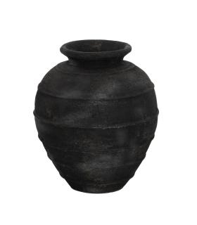 JARRÓN GRIS FIBRA DE CEMENTO DECORACIÓN 45 X 45 X 51 CM