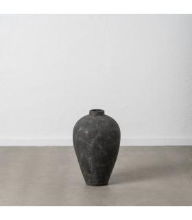 JARRÓN GRIS TERRACOTA DECORACIÓN 38 X 38 X 60 CM