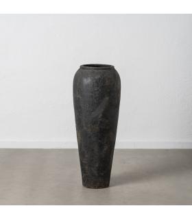 JARRÓN GRIS FIBRA DE CEMENTO DECORACIÓN 38 X 38 X 100 CM
