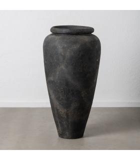 JARRÓN GRIS FIBRA DE CEMENTO DECORACIÓN 62 X 62 X 120 CM