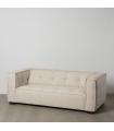 Beige fabric 3 seater sofa sibaris 218 x 102 x 77 cm