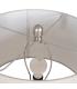 LÁMPARA MESA CREMA METAL-CERÁMICA 38 X 38 X 72 CM
