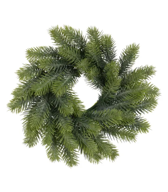 CORONA VERDE PVC DECORACIÓN 30 X 30 CM