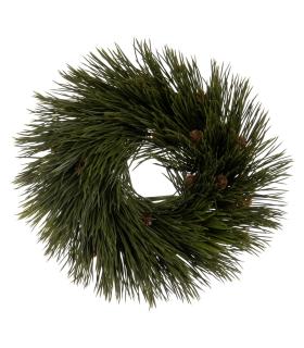 CORONA VERDE PVC DECORACIÓN 27 X 27 CM