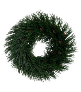 CORONA VERDE PVC DECORACIÓN 31 X 31 CM