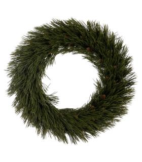 CORONA VERDE PVC DECORACIÓN 42 X 42 CM