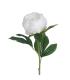FLOR PEONÍA BLANCO POLIÉSTER-POLIETILENO 66 CM