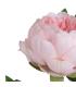 FLOR PEONÍA ROSA POLIÉSTER-POLIETILENO 66 CM