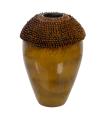 JARRÓN MOSTAZA CERÁMICA DECORACIÓN 39,50 X 39,50 X 60 CM