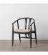 SILLA NEGRO TEJIDO-MADERA SALÓN 56,50 X 57 X 76 CM