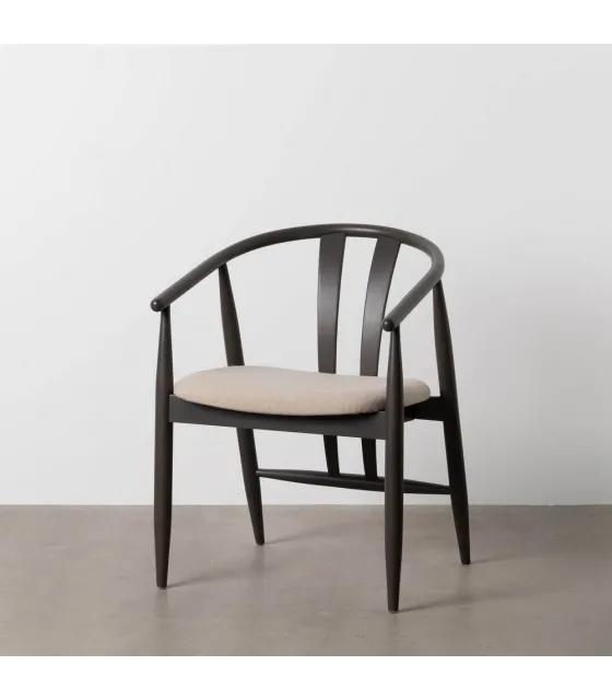 SILLA NEGRO TEJIDO-MADERA SALÓN 56,50 X 57 X 76 CM