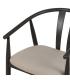 SILLA NEGRO TEJIDO-MADERA SALÓN 56,50 X 57 X 76 CM