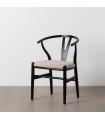 SILLA NEGRO TEJIDO-MADERA SALÓN 53 X 55 X 80 CM