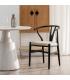 SILLA NEGRO TEJIDO-MADERA SALÓN 53 X 55 X 80 CM