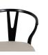 SILLA NEGRO TEJIDO-MADERA SALÓN 53 X 55 X 80 CM