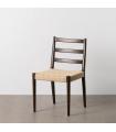 Brown wood / fibre chair 44 x 50 x 80 cm