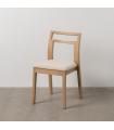 Natural-beige fabric-wood chair 41 x 50 x 81 cm