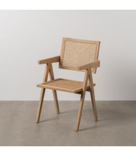 SILLA NATURAL MADERA CONTRACT 52,50 X 54 X 86 CM