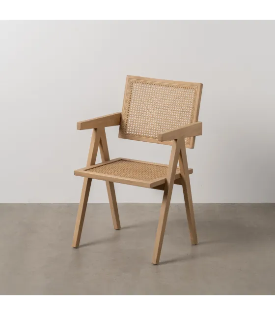 SILLA NATURAL MADERA CONTRACT 52,50 X 54 X 86 CM