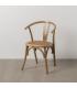 SILLA MARRÓN MADERA-RATÁN 55 X 50 X 81 CM