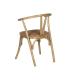 SILLA MARRÓN MADERA-RATÁN 55 X 50 X 81 CM