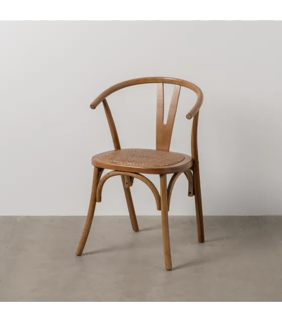 SILLA MIEL MADERA-RATÁN 55 X 50 X 81 CM
