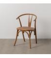 Honey wood-rattan chair 55 x 50 x 81 cm