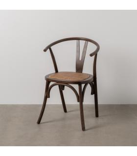 SILLA CHOCOLATE MADERA-RATÁN 55 X 50 X 81 CM