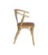 SILLA MARRÓN MADERA-RATÁN 55 X 50 X 81 CM