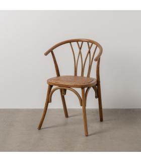 SILLA MIEL MADERA-RATÁN 55 X 50 X 81 CM