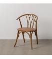 Honey wood-rattan chair 55 x 50 x 81 cm
