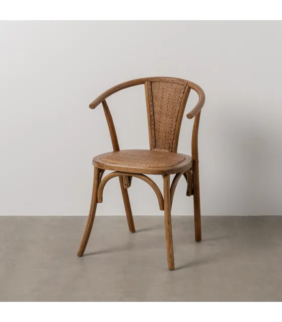 SILLA MIEL MADERA-RATÁN 55 X 50 X 81 CM