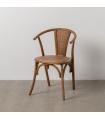 Honey wood-rattan chair 55 x 50 x 81 cm