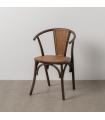 SILLA CHOCOLATE MADERA-RATÁN 55 X 50 X 81 CM