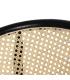 SILLA NEGRO-NATURAL MADERA-RATÁN 56 X 58 X 77 CM
