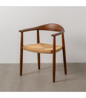 SILLA MARRÓN MADERA 63 X 44 X 77,50 CM