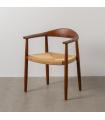 Brown wood chair 63 x 44 x 77.5 cm