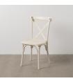 White polypropylene contract chair 50 x 41.5 x 89 cm