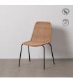 SILLA NATURAL PE-ACERO SALÓN 52 X 57 X 82 CM