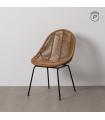 SILLA NATURAL PE-ACERO SALÓN 53,50 X 61 X 85 CM