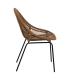 SILLA NATURAL PE-ACERO SALÓN 53,50 X 61 X 85 CM